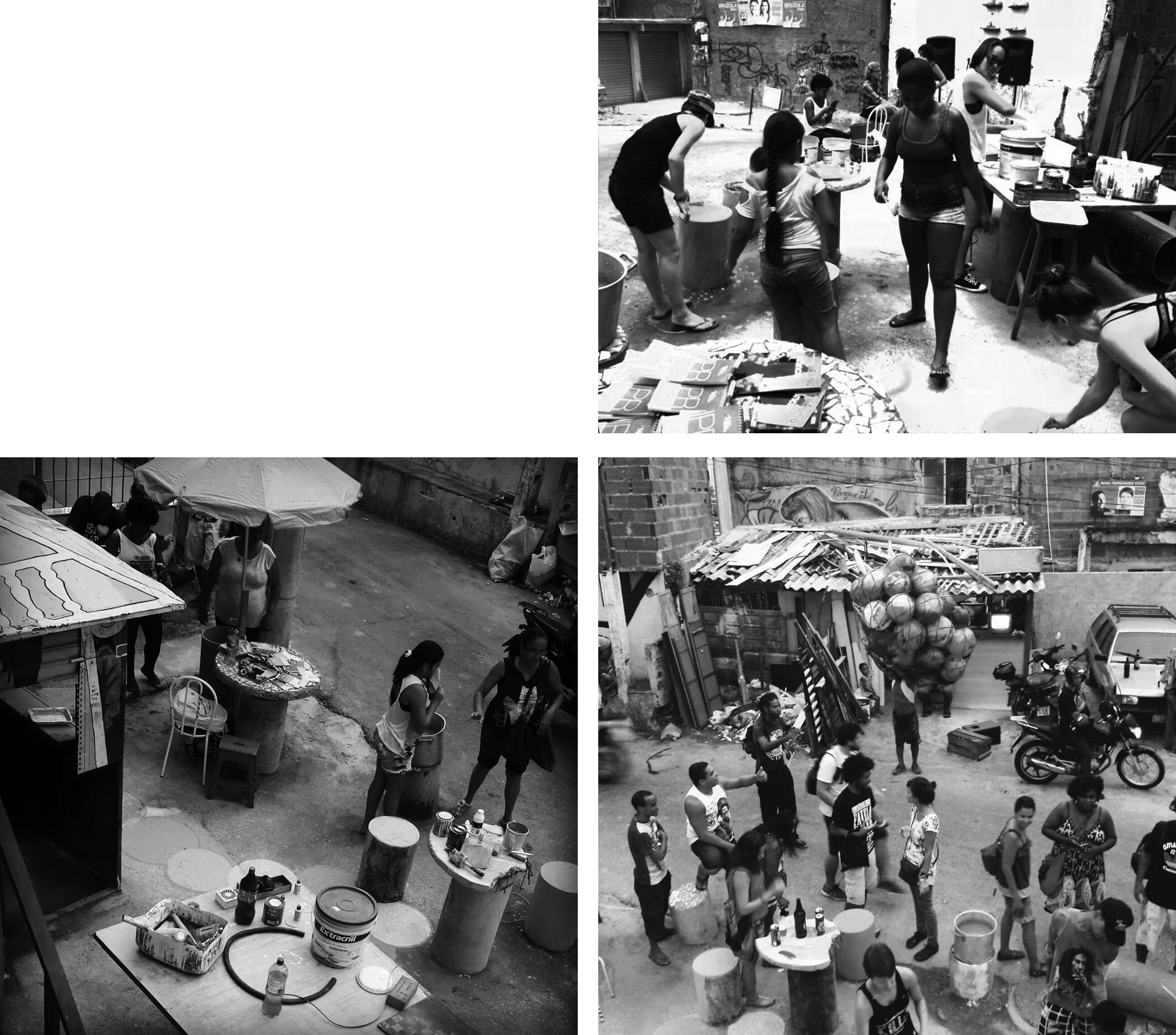 Foto preta e branca de pessoas ao redor de uma mesa

Descrição gerada automaticamente