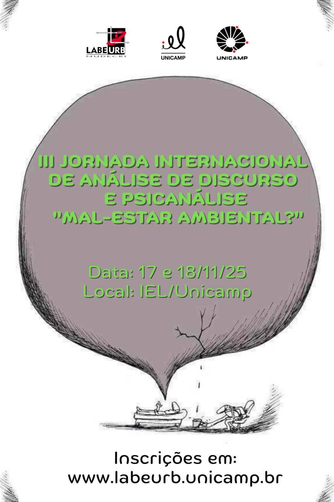 Banner da III Jornada Internacional de Análise de Discurso e Psicanálise